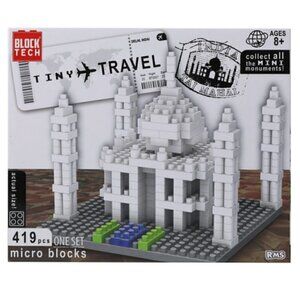 Block Tech Tiny Travel Mini Building Block Set Taj Mahal India NWT Decor Love